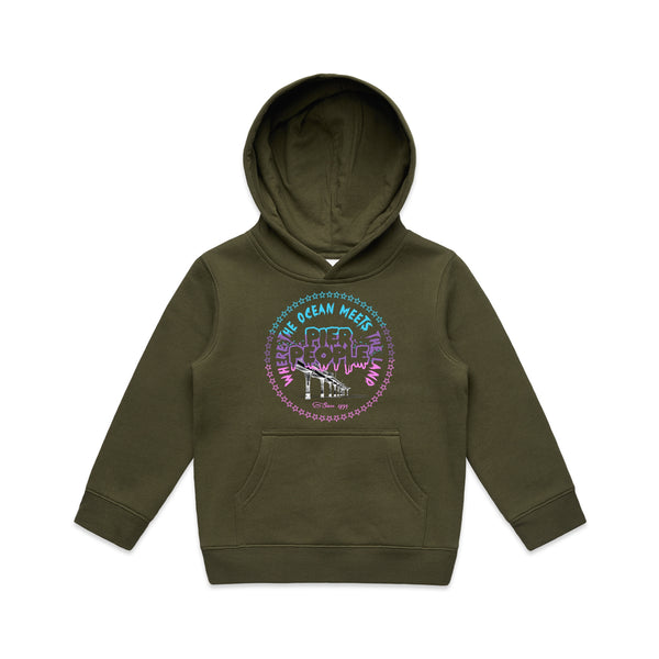 Ocean Meets Land Plurple Kids Hoodie