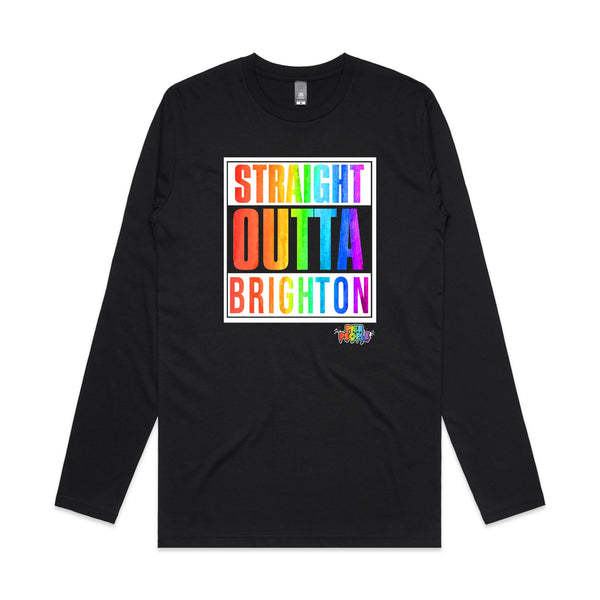Straight Outta Brighton Rainbow Longsleeve Tee