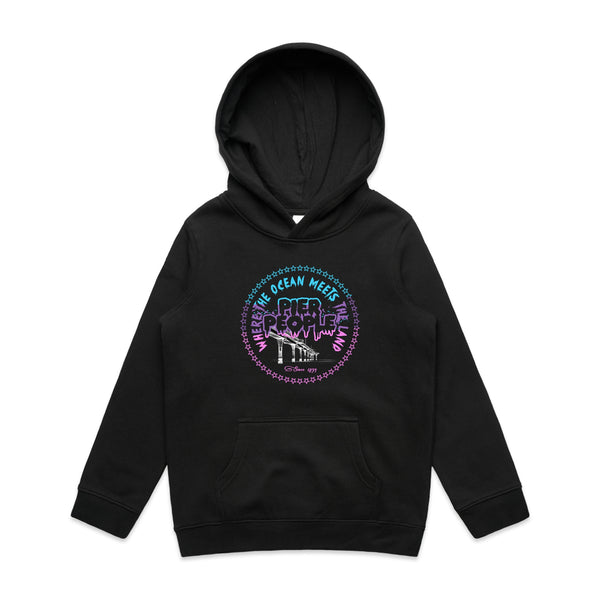 Ocean Meets Land Plurple Kids Hoodie