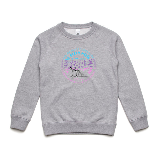 Ocean Meets Land Plurple Kids Sweatshirt