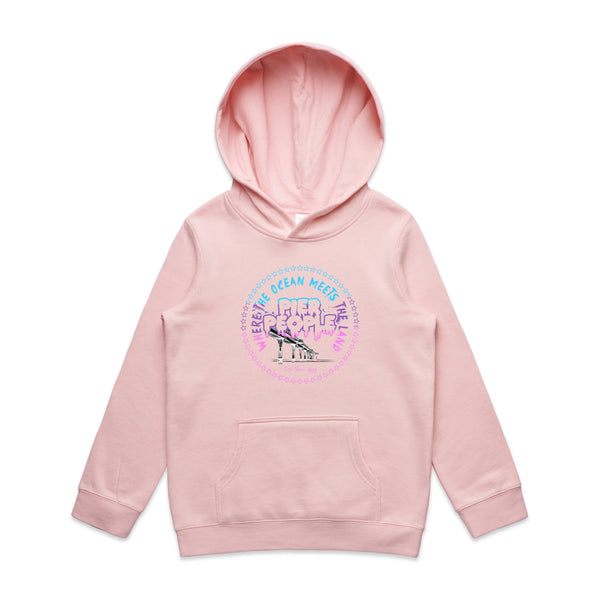 Ocean Meets Land Plurple Kids Hoodie