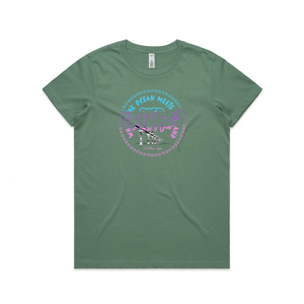 Ocean Meets Land Plurple Womens Tee