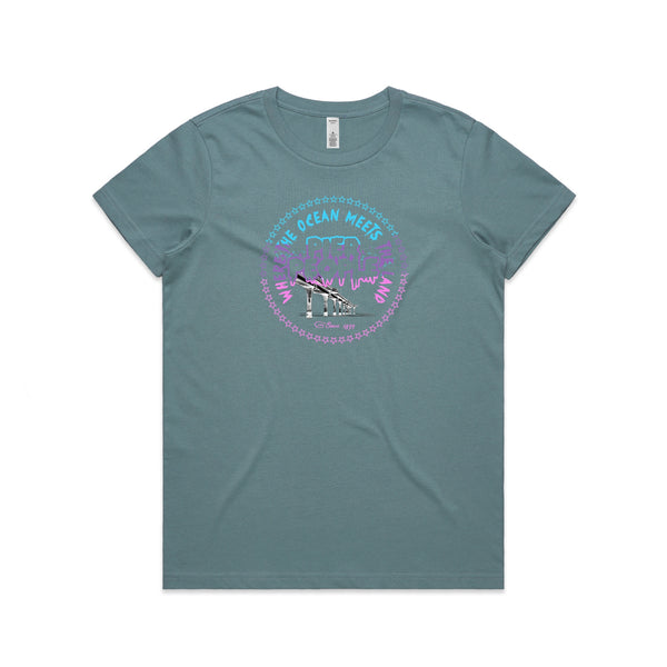 Ocean Meets Land Plurple Womens Tee