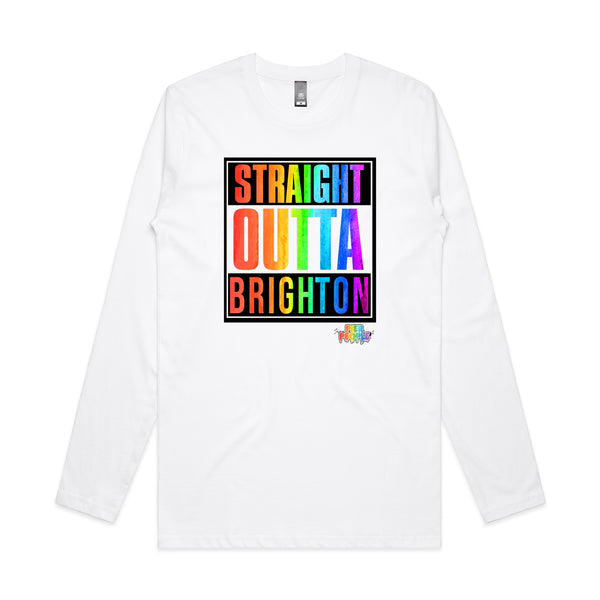 Straight Outta Brighton Rainbow Longsleeve Tee