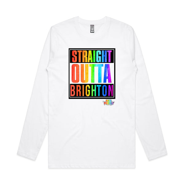 Straight Outta Brighton Rainbow Kids Longsleeve Tee