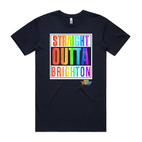 Straight Outta Brighton Rainbow Womens Tee